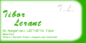 tibor lerant business card